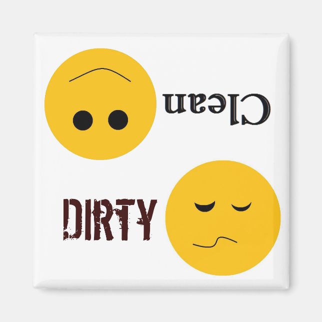 Dirty Clean Dish Washer Magnet (Framsidan)