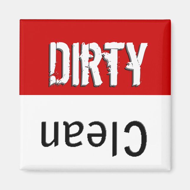 Dirty Clean Dish Washer Magnet (Framsidan)