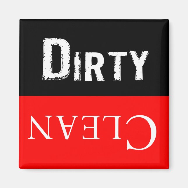 Dirty Clean Dishwaser Magnet (Framsidan)