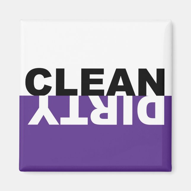 Dirty Clean Dishwasher Lila Magnet (Framsidan)