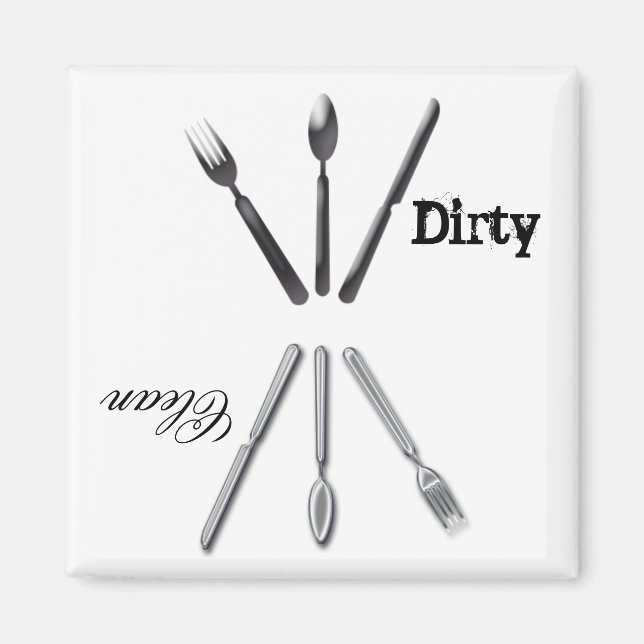Dirty Clean Dishwasher Magnet (Framsidan)