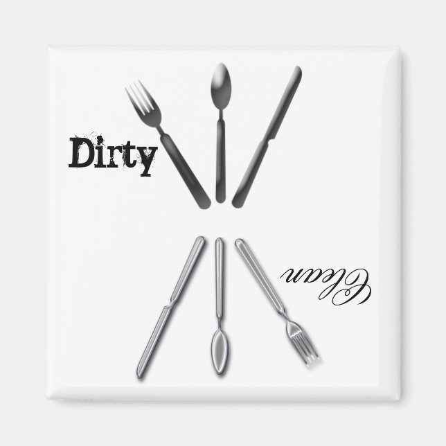 Dirty Clean Dishwasher Magnet (Framsidan)