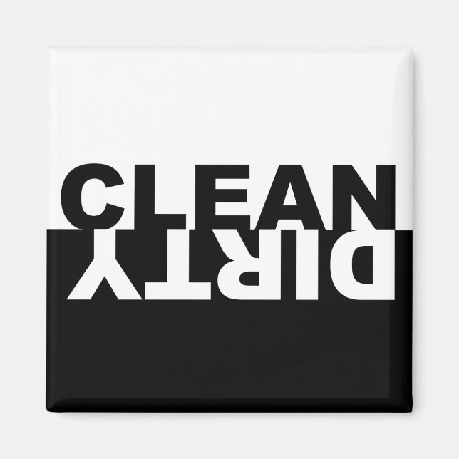 Dirty Clean Dishwasher Magnet (Framsidan)