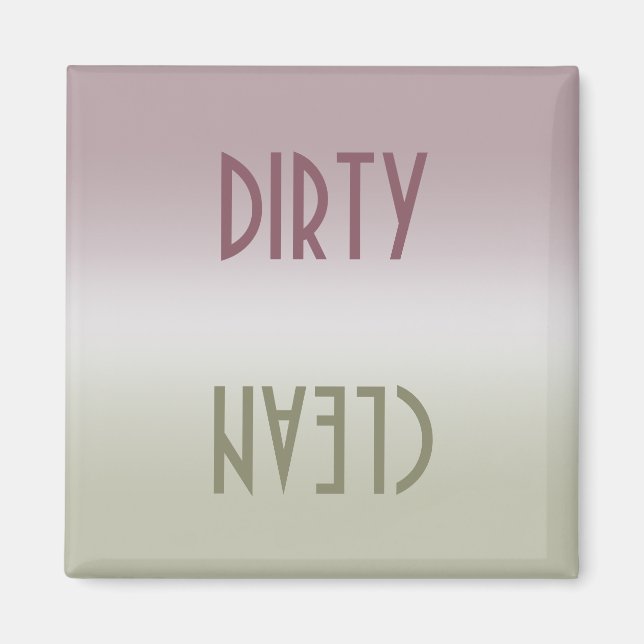 Dirty Clean dishwasher Magnet (Framsidan)