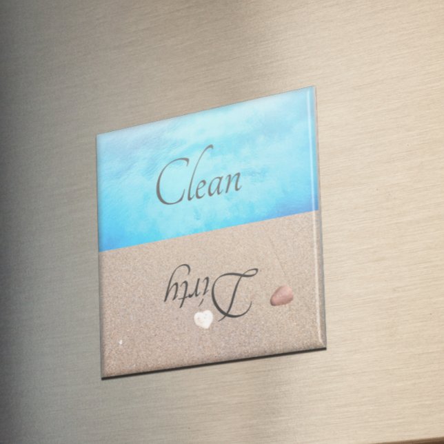 Dirty Clean Dishwasher Magnet Beach Vatten (Skapare uppladdad)
