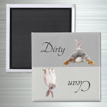 Dirty Clean Dishwasher Magnet Bunny Rabbit Svan<br><div class="desc">Den här designen har skapats genom digital grafik. Det kan vara personlig i området att tillhandahålla eller anpassa genom att klicka för att anpassa ytterligare alternativ och ändra namn, initialer eller ord. Du kan också ändra texten färg och stil eller ta bort texten för en bilddesign. Kontakta mig på colorflowcreations@gmail.com...</div>