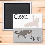 Dirty Clean Dishwasher Magnet Cute Cat Lover<br><div class="desc">Den här designen har skapats genom digital grafik. Det kan vara personlig i området att tillhandahålla eller anpassa genom att klicka för att anpassa ytterligare alternativ och ändra namn, initialer eller ord. Du kan också ändra texten färg och stil eller ta bort texten för en bilddesign. Kontakta mig på colorflowcreations@gmail.com...</div>
