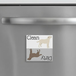 Dirty Clean Dishwasher Magnet Labrador Retricher