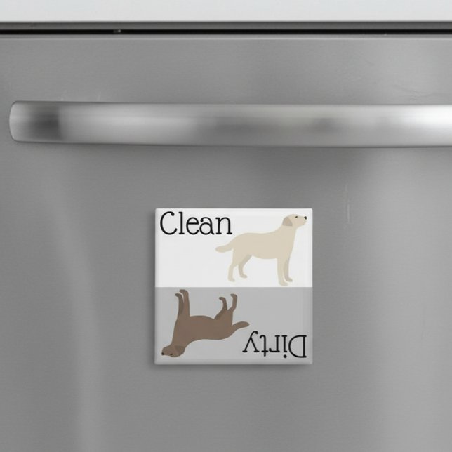 Dirty Clean Dishwasher Magnet Labrador Retricher (Skapare uppladdad)
