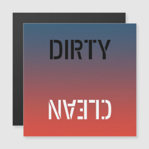 Dirty Clean Dishwasher Magnetic Card
