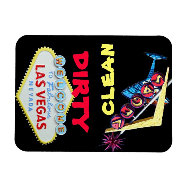 Dirty Clean Las Vegas Magnet (Horisontell)