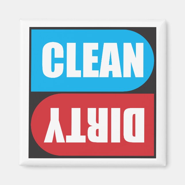 Dirty Clean Magnet för Dishwasher (Framsidan)