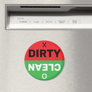 Dirty Clean Red Grönt Dishwasher Indicator Circle Magnet