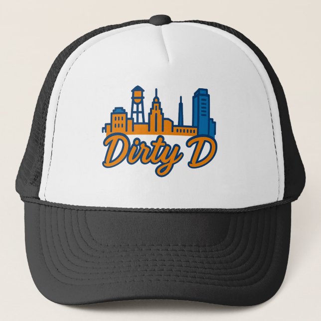 Dirty D Durham Skyline - Urban Script City Pride Keps (Framsida)