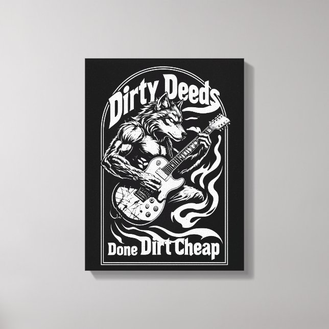 Dirty Deeds Ready Billigt Canvastryck (Framsida)