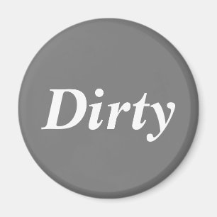 Dirty dishwasher grått magnet