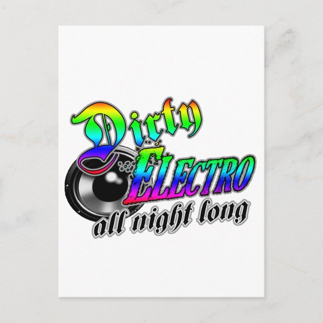 DIRTY ELECTRO hela natten, DJ Vykort (Framsida)