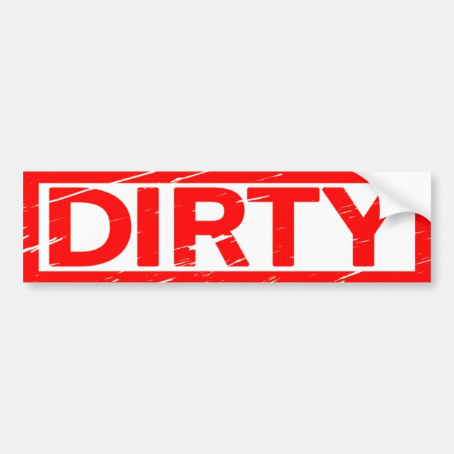 Dirty Frimärke Bildekal (Framsidan)