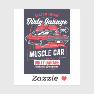 Dirty Garage Muscle Car Klubb Klistermärken