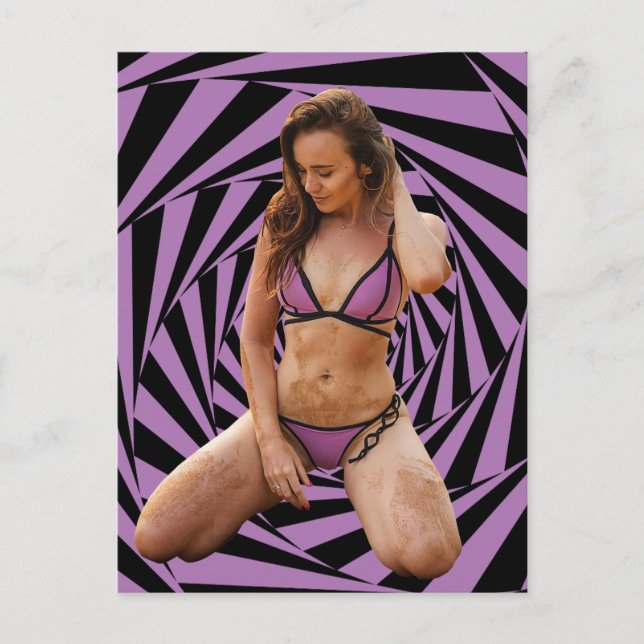 Dirty Girl Bikini Vykort (Framsida)