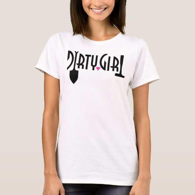 Dirty Girl smala strap tank T Shirt (Framsida)