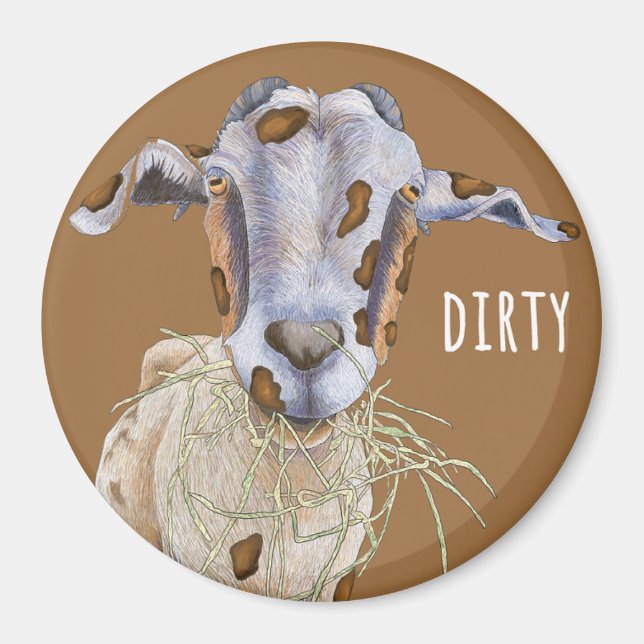 Dirty Goat Kitchen Dishwasher Magnet (Framsidan)