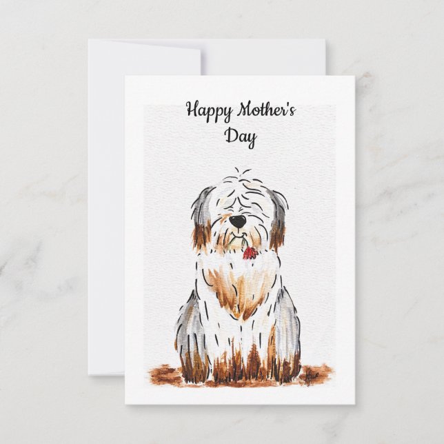 Dirty Hund Mors dag Card Tack Kort (Framsida)