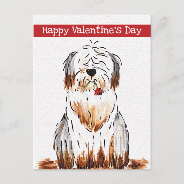 Dirty Hund Valentines kort (Framsida)