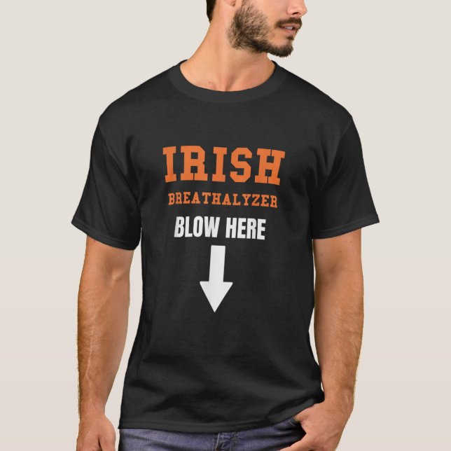 Dirty Irish Breathalyzer Vuxen St patricks day Te T Shirt (Framsida)