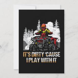 Dirty Lera Quad ATV Rider Motorsport Offroad Gift Inbjudningar