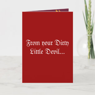 Dirty Little Djävulen Valentines Hälsning Card Helgkort