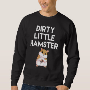 Dirty Little Hamster Cute Hamster Bild Lång Ärmad Tröja