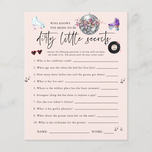 Dirty Little Secrets | Roller Skating Bachelorette (Framsida)