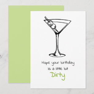 Dirty Martini 30 Birthday Kort