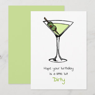 Dirty Martini 30 Birthday Kort