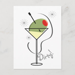 Dirty Martini Älskare T-Shirts & Gifts Vykort