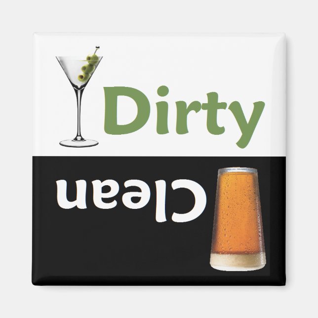 Dirty Martini Clean Dirty Dishwasher Magnet (Framsidan)