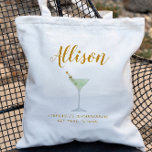 Dirty Martini Cocktail Bachelorette Bridesmaid Tygkasse<br><div class="desc">Fyll den här vackra väskan med de tillbehör dina flickor behöver för sin bachelorette eller bröllop helg!</div>