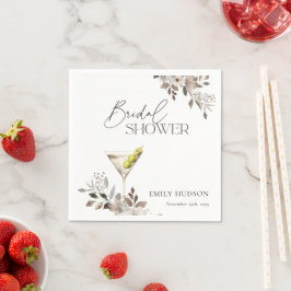 Dirty Martini Cocktail Bröllopsdusch Pappersservett