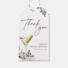 Dirty Martini Cocktail Bröllopsdusch Presentetikett