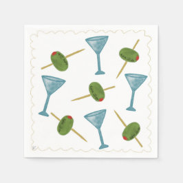 Dirty Martini Cocktail Napkins Pappersservett