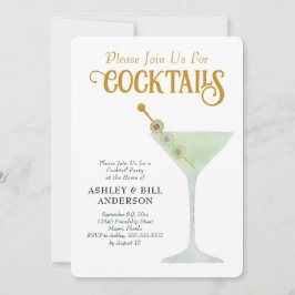Dirty Martini Cocktail Party any Tillfälle Inbjudningar