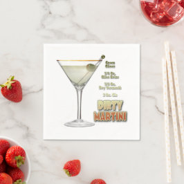 Dirty Martini Cocktail Recipe Art Pappersservett