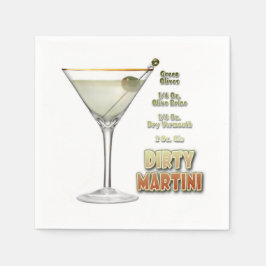 Dirty Martini Cocktail Recipe Art Pappersservett