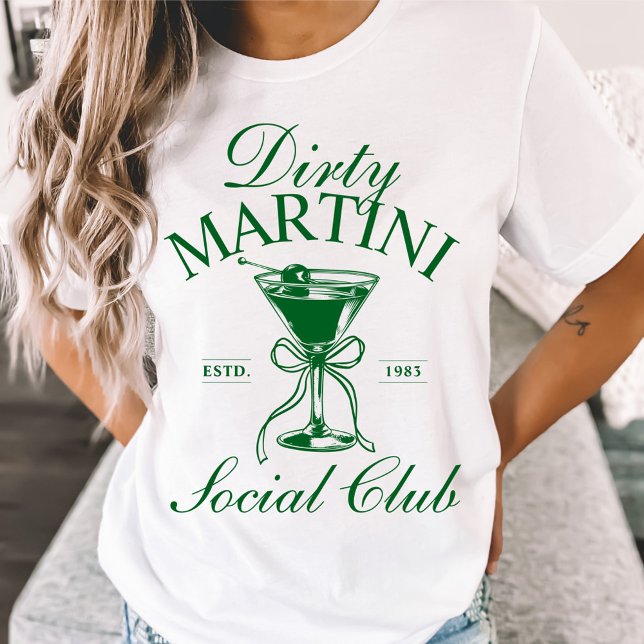 Dirty Martini Cocktail Social Klubb T Shirt (Skapare uppladdad)