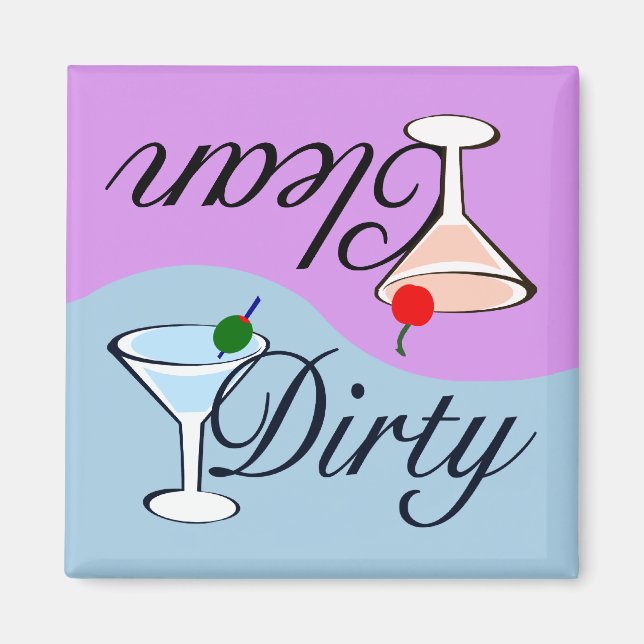 Dirty Martini Dishwasher Magnet (Framsidan)