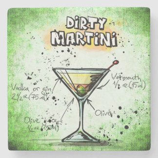 Dirty Martini Drink Recipe Underlägg Sten