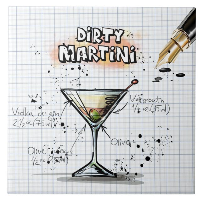 Dirty Martini Kakelplatta (Framsidan)