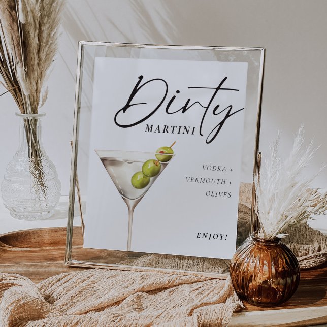 Dirty Martini Sign Namnteckning Drink Poster (Skapare uppladdad)