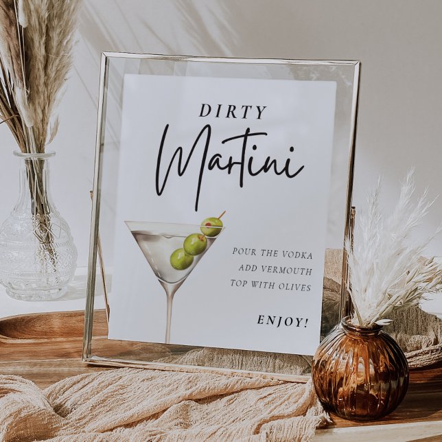 Dirty Martini Sign Namnteckning Drink Poster (Skapare uppladdad)